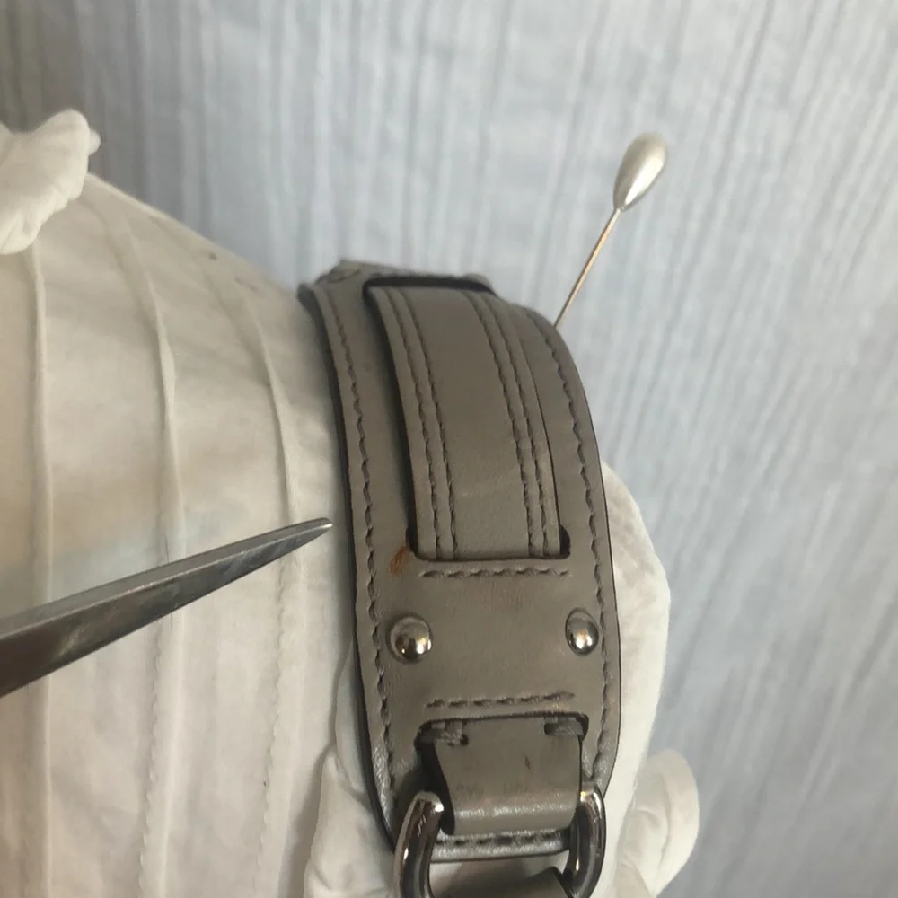 Vtg COACH ASHLEY large satchel tote w/chunky silver hardware & crossbody strap - Picture 6 of 16